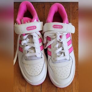 Womens Adidas Originals Forum Low J White/Screaming Pink/Ft